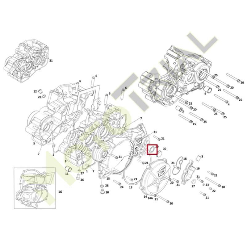 УПЛОТНИТЕЛЬНОЕ КОЛЬЦО 20 x 1,5 NBR 70 для MR Rieju